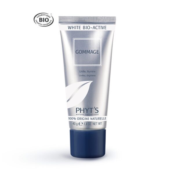 PHYT'S Gommage White Bio-Active, exfoliant éclat naturel, disponible en parapharmacie à Kénitra et sur notre parapharmacie en ligne