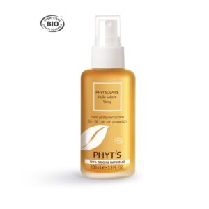Huile solaire Phyt's Ylang, protection solaire naturelle, disponible en parapharmacie à Kénitra et sur notre pharmacie en ligne