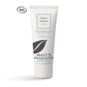 PHYT'S Masque Gommant Pureté, soin exfoliant purifiant naturel, disponible en parapharmacie à Kénitra et sur notre parapharmacie en ligne