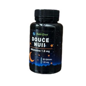 Complément alimentaire Mielii Green Douce Nuit Mélatonine 1.8 mg – 30 gélules, disponible en parapharmacie Kénitra et parapharmacie en ligne.