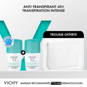 Vichy 2 Déodorant Anti-Transpirant 48H Roll-On 50 ML = Trousse OFFERTEE