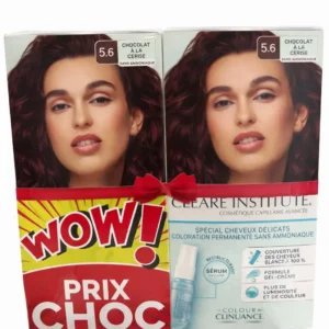 CLEARE INSTITUTE COLOUR CLINUANCE COLORATION 5.6 CHOCOLAT A LA CERISE PACK
