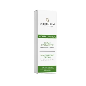 Dermalium AcneControl Crème Hydratante Sébo-Régulatrice pour Peaux Mixtes à Grasses 50ML
