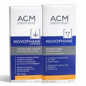 ACM Novophane Chronic Lotion Anti-Chute 100ML+ Novophane Shampooing Énergisant | Traitement Chute de Cheveux 200ML